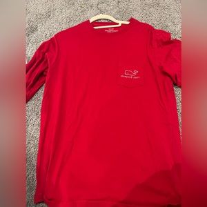 Mens red vineyard vines long sleeve